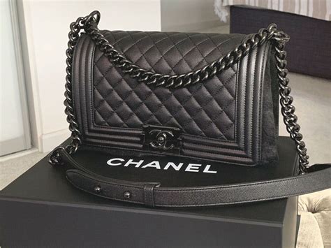 chanel old medium boy bag measurements|chanel black boyfriend bag.